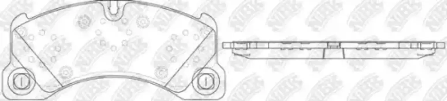 Тормозные колодки дисковые передняя ось NIBK PN0529