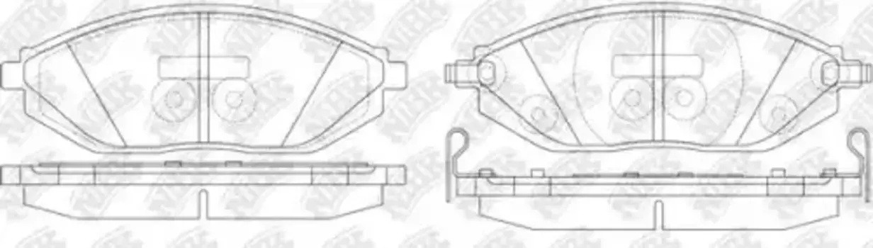 Тормозные колодки дисковые передняя ось NIBK PN0570