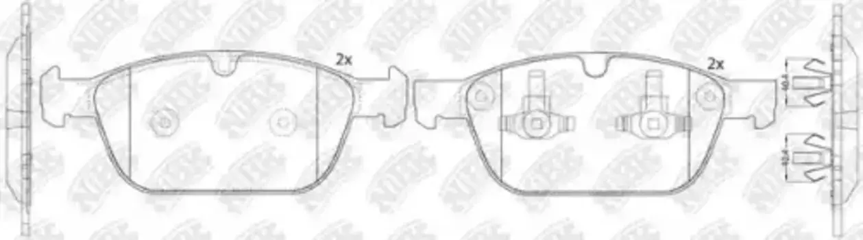 Тормозные колодки дисковые передняя ось NIBK PN0571