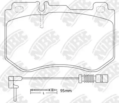 Тормозные колодки дисковые передняя ось NIBK PN0584W