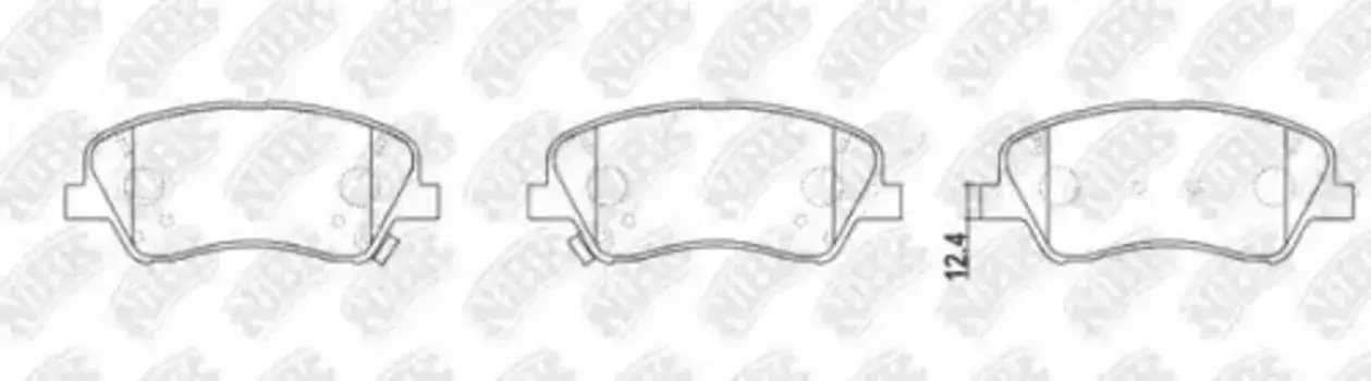 Тормозные колодки дисковые передняя ось NIBK PN0603