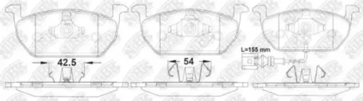 Тормозные колодки дисковые передняя ось NIBK PN0699W