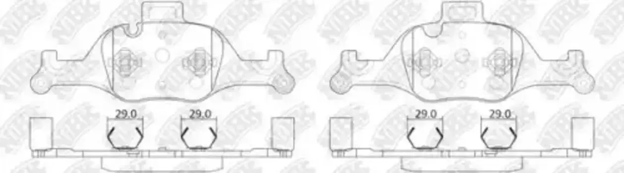 Тормозные колодки дисковые передняя ось NIBK PN0755