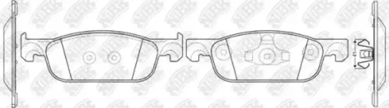 Тормозные колодки дисковые передняя ось NIBK PN0773