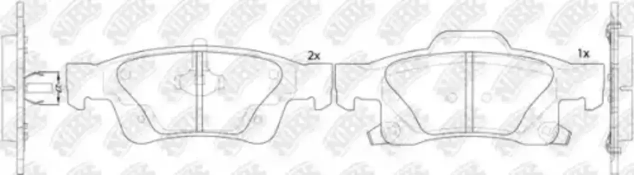 Тормозные колодки дисковые передняя ось NIBK PN0834