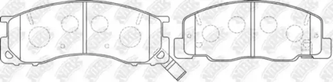 Тормозные колодки дисковые передняя ось NIBK PN1405
