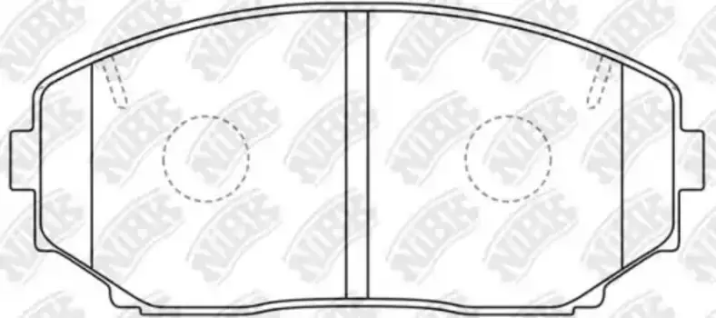 Тормозные колодки дисковые передняя ось NIBK PN3813