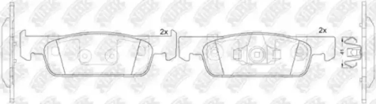 Тормозные колодки дисковые передняя ось NIBK PN43001