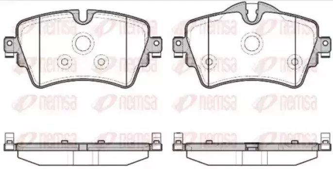 Тормозные колодки дисковые передняя ось REMSA 1599.08