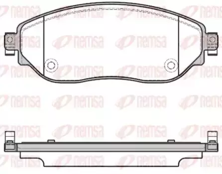 Тормозные колодки дисковые передняя ось REMSA 1617.08