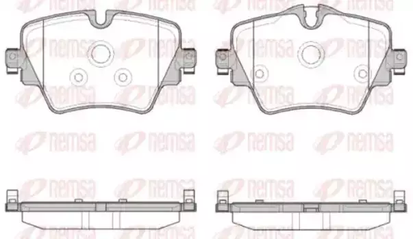 Тормозные колодки дисковые передняя ось REMSA 1625.08