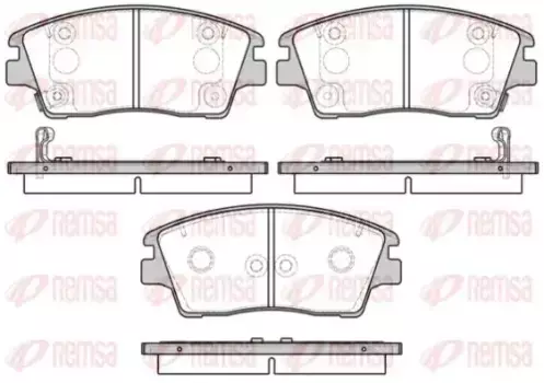 Тормозные колодки дисковые передняя ось REMSA 1676.02