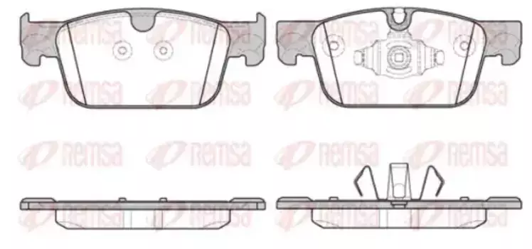Тормозные колодки дисковые передняя ось REMSA 1692.10