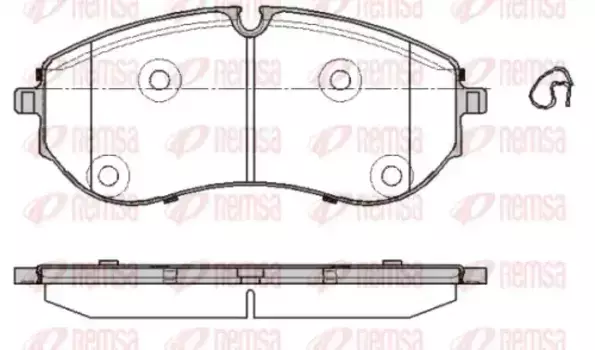 Тормозные колодки дисковые передняя ось REMSA 1857.00