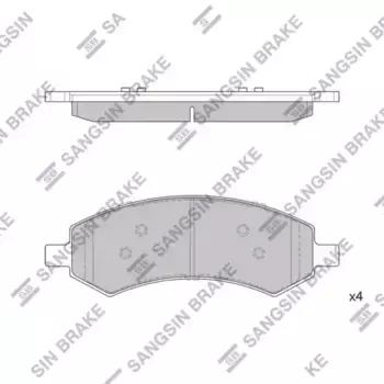 Тормозные колодки дисковые передняя ось SANGSIN SP1785