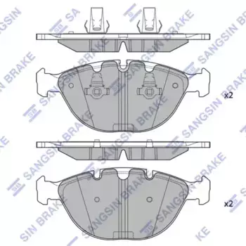 Тормозные колодки дисковые передняя ось SANGSIN SP2170