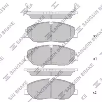 Тормозные колодки дисковые передняя ось SANGSIN SP4037