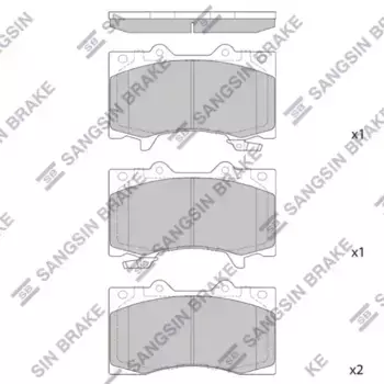 Тормозные колодки дисковые передняя ось SANGSIN SP4090