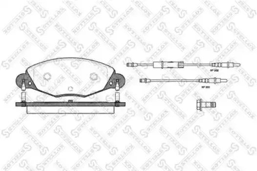 Тормозные колодки дисковые передняя ось STELLOX 838 004B-SX