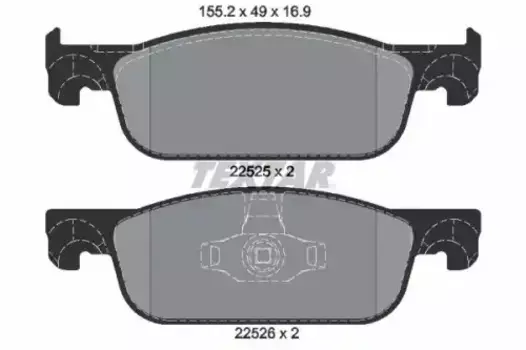 Тормозные колодки дисковые передняя ось TEXTAR 2252501