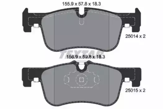 Тормозные колодки дисковые передняя ось TEXTAR 2501401