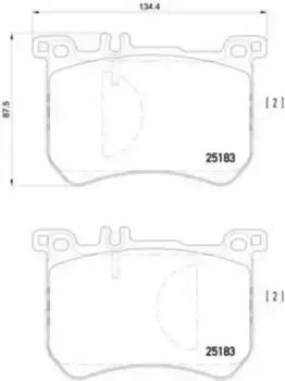 Тормозные колодки дисковые передняя ось TEXTAR 2518301
