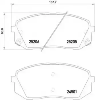 Тормозные колодки дисковые передняя ось TEXTAR 2520501