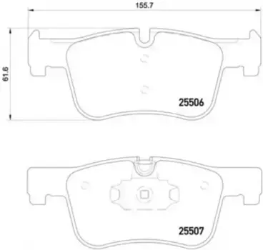Тормозные колодки дисковые передняя ось TEXTAR 2550601