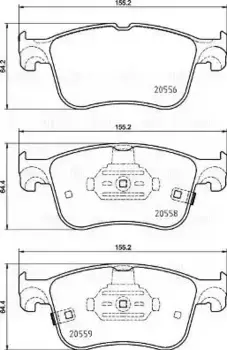 Тормозные колодки дисковые передняя ось TRIALLI PF 1004