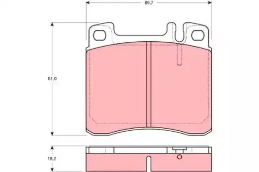 Тормозные колодки дисковые передняя ось TRW GDB1122