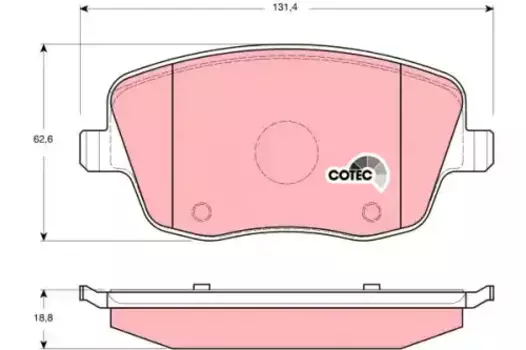 Тормозные колодки дисковые передняя ось TRW GDB1414