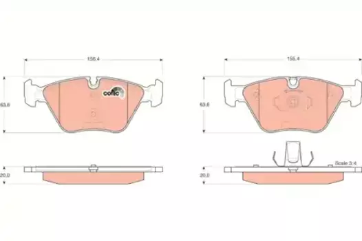 Тормозные колодки дисковые передняя ось TRW GDB1531