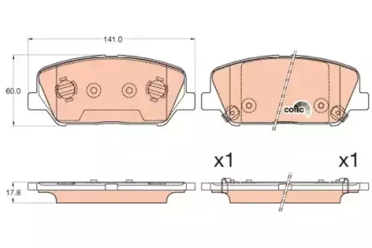 Тормозные колодки дисковые передняя ось TRW GDB3582