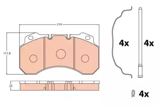 Тормозные колодки дисковые передняя ось TRW GDB5071