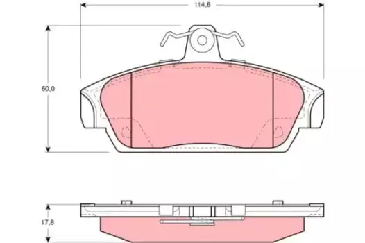 Тормозные колодки дисковые передняя ось TRW GDB859
