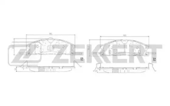 Тормозные колодки дисковые передняя ось ZEKKERT BS3013