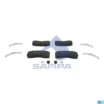Тормозные колодки дисковые SAMPA 096.972-01
