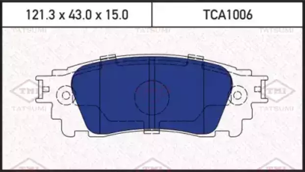 Тормозные колодки дисковые TATSUMI TCA1006