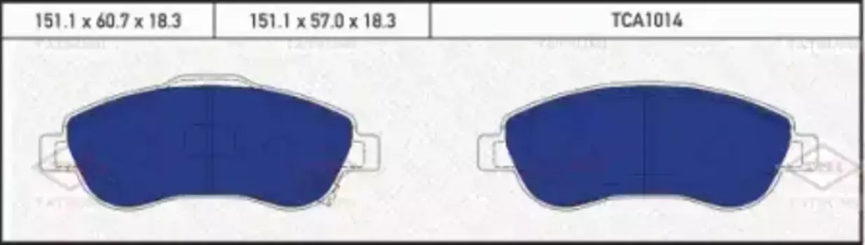 Тормозные колодки дисковые TATSUMI TCA1014