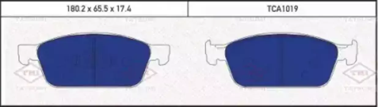 Тормозные колодки дисковые TATSUMI TCA1019