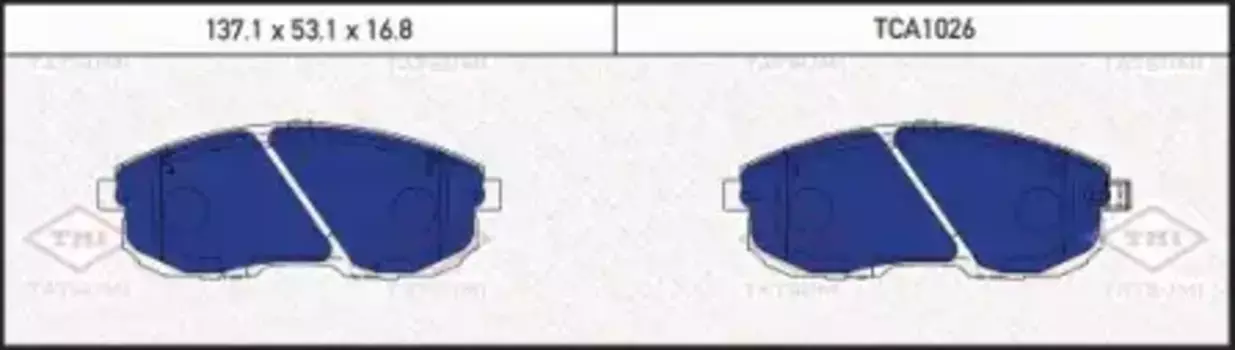 Тормозные колодки дисковые TATSUMI TCA1026