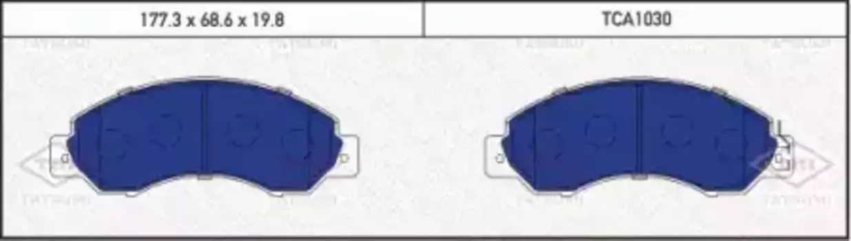 Тормозные колодки дисковые TATSUMI TCA1030