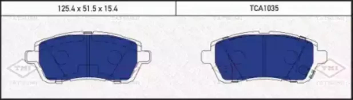 Тормозные колодки дисковые TATSUMI TCA1035