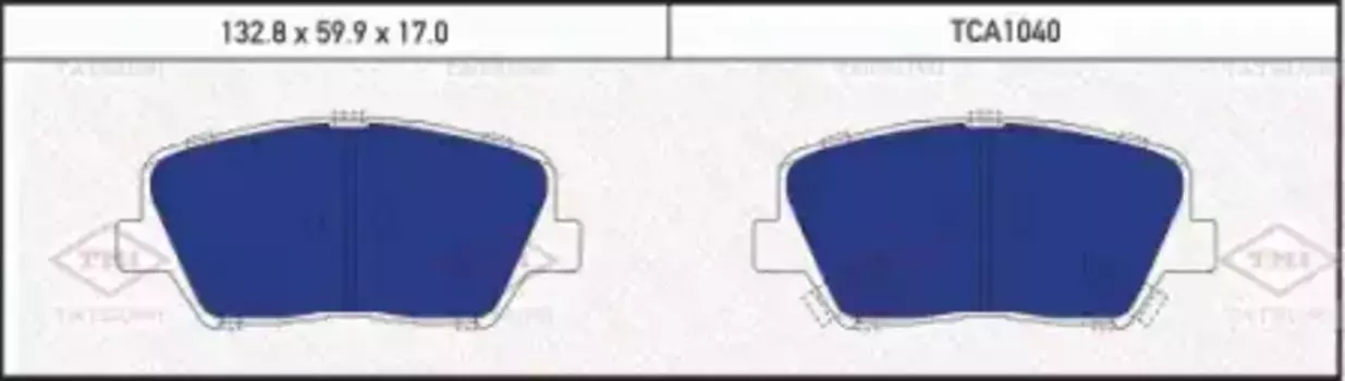 Тормозные колодки дисковые TATSUMI TCA1040
