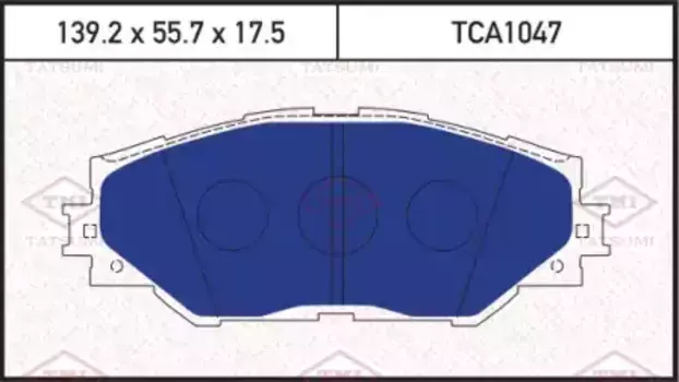 Тормозные колодки дисковые TATSUMI TCA1047