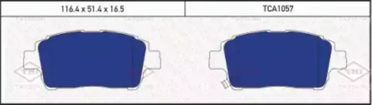 Тормозные колодки дисковые TATSUMI TCA1057