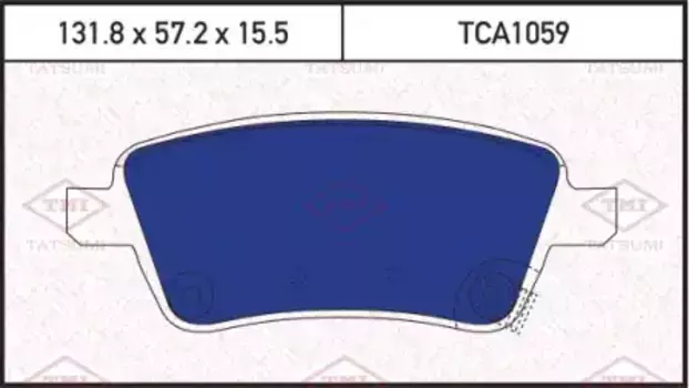 Тормозные колодки дисковые TATSUMI TCA1059