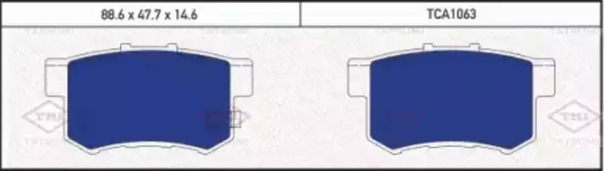 Тормозные колодки дисковые TATSUMI TCA1063