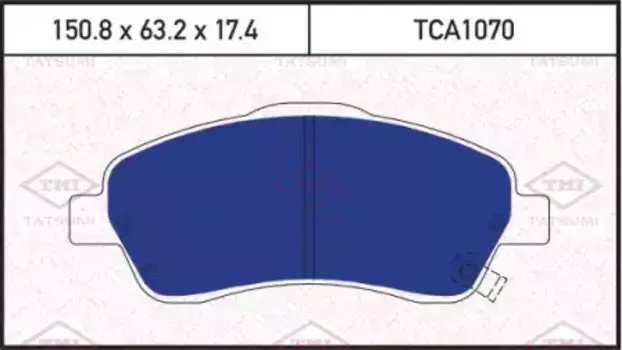 Тормозные колодки дисковые TATSUMI TCA1070