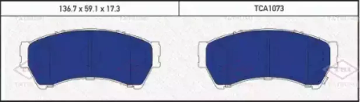 Тормозные колодки дисковые TATSUMI TCA1073
